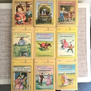 Vintage 1971 Little House Books by Laura Ingalls Wilder Complete Set of 9 (VGUC)